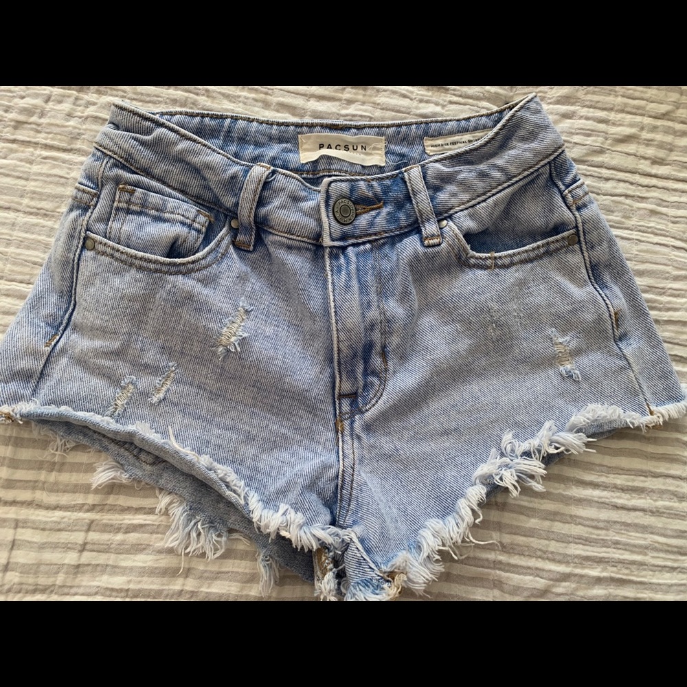 PacSun denim High Rise Festival shorts